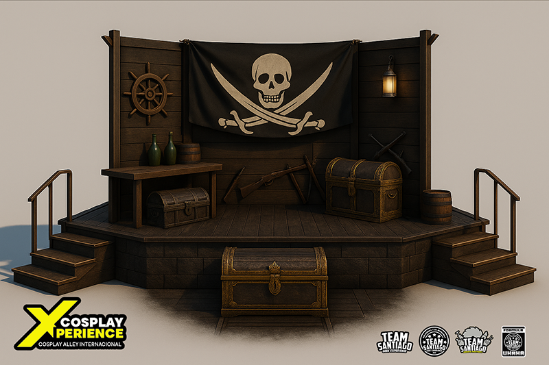 Escenario temático de Jack Sparrow en FestiComic